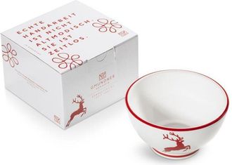 Gmundner Keramik Gmundner Keramik - Ciervo Rojo Rub&iacute;, Cuenco Para Cereales Grande (&oslash; 14cm)