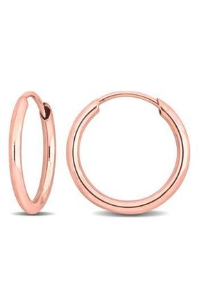 Delmar 14K Rose Gold 13mm Hoop Earrings at Nordstrom Rack