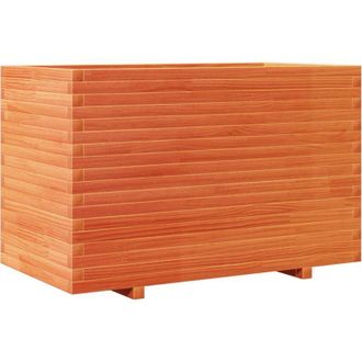vidaXL Vidaxl - Jardinera Madera Maciza De Pino Marr&oacute;n Cera 110x60x72 Cm