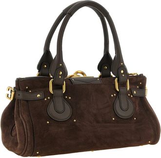 Chlo&eacute; Suede Shoulder Bag - Brown