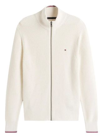 Tommy Hilfiger zip ribbed cardigan - men - Fabric - S - White