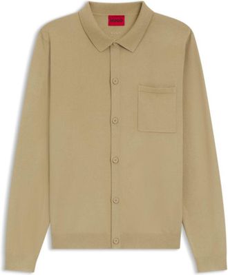 HUGO BOSS Regular-fit jacket with ribbed trims