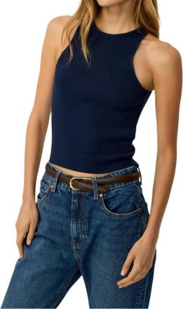 Toccin Avery Racer Tank Top In Navy