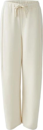 Oui Scuba Wijde Broek - Dames - Wijde Broeken - Wit - XL - Broeken