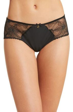 Chantelle Orchids Hipster Briefs in Black-11 at Nordstrom, Size Small