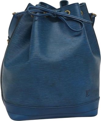 Louis Vuitton Noe Handbag Epi Leather Blue Leather Bag (Pre-Owned)