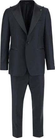Tagliatore Heren, Pakken, Blauw, Maat: 2XL Wol