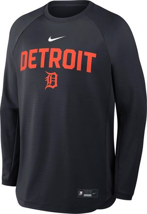 Nike Detroit Tigers Authentic Collection Nike Mens Dri-FIT Pullover Crew in Blue | 04H211L5DG-776