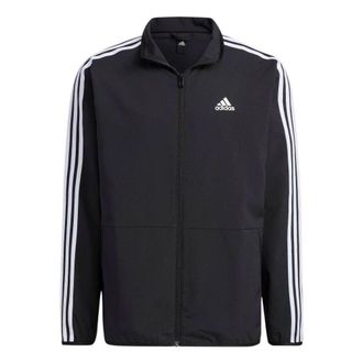adidas three stripes Stand Collar Jacket Mens Black IA9374
