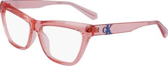 Calvin Klein Demo Cat Eye Unisex Eyeglasses CKJ23614 671 54