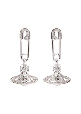 Vivienne Westwood Lucrece Safety pin Drop Earrings - Silver - One Size