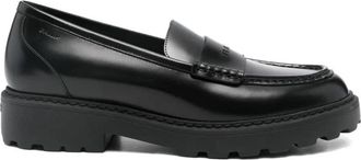 Bally Loafer - Dames - Loafers - Zwart - 38 EU - Leer - Schoenen