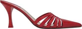 PARIS TEXAS Schoenen, Dames, Rood, 41 EU, Leer, Nadia Mule Sandaal Lage Hak