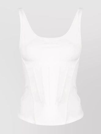 MUGLER stretch corset-style sleeveless top