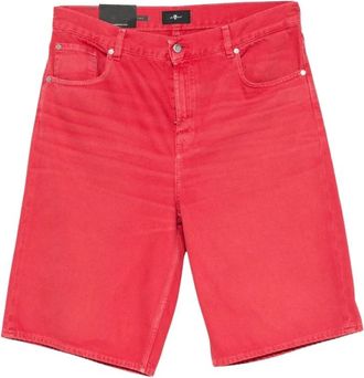 7 For All Mankind Wide Leg Short - Heren - Korte Broeken - Rood - W30 - Korte Broeken