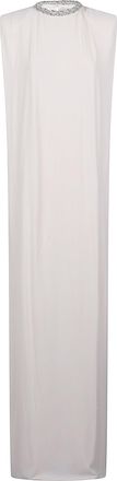 Elisabetta Franchi Sleeveless High Neck Acetate Dress