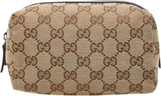 Gucci Pre-owned Bags, female, Beige, Size: ONE SIZE Pre-owned GG Canvas Handbag