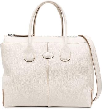 Tod's pebbled texture tote bag - women - Calf Leather - OS - White