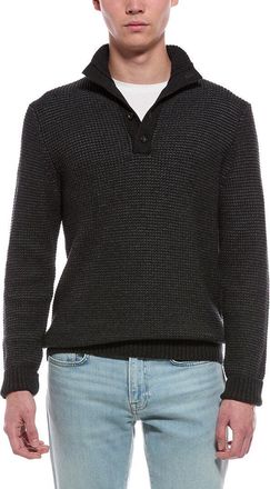 Faherty Waffle Knit Cashmere-Blend Mock Neck Sweater