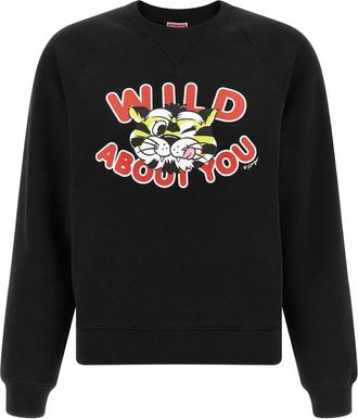 Kenzo Wild Tiger Sweatshirt - Dames - Sweatshirts - Zwart - XS - Katoen - Hoodies & sweatvesten