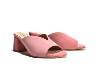 Cordani Womens Pollie Slip On Suede Mule Sandal In Rose Suede