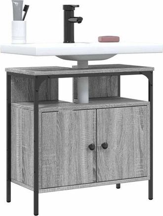 vidaXL Bathroom Sink Cabinet Grey Sonoma 60x30x60 cm Engineered Wood Vidaxl
