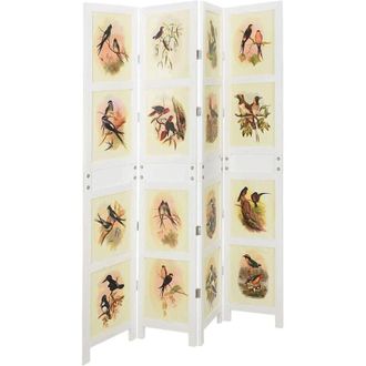 vidaXL Romdivider Panel Folding White 141.5 x 165 cm MDF vidaXL