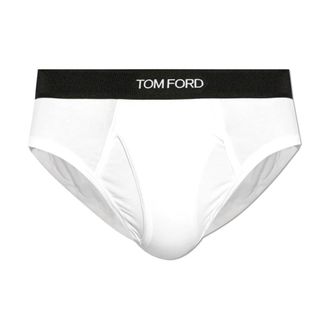 Tom Ford Briefs met Logo - Heren - Onderbroek - Wit - L - Katoen - Ondergoed