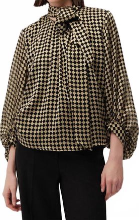 Exquise Daina Balloon Sleeve Blouse In Yellow