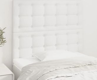 vidaXL Cabeceros 2 Unidades De Cuero Sint&eacute;tico Blanco 90x5x78/88 Cm Vidaxl