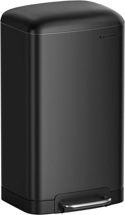 Songmics Cubo de basura de 30 l de 34,5 x 32,5 x 61,5 cm de color negro