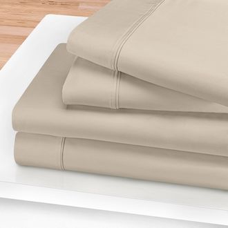 Superior 1200-Thread Count Breathable Egyptian Cotton Luxurious Solid Deep Pocket Sheet Set