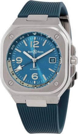 Bell & Ross Sky Blue BR 05 GMT Automatic Mens Watch BR05G-PB-ST/SRB
