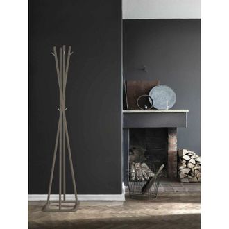 HERDASA Herdasa - Perchero Mod. 469 Acabado Lacado Moka, 180cm(alto) 38cm(ancho) 38cm(largo)