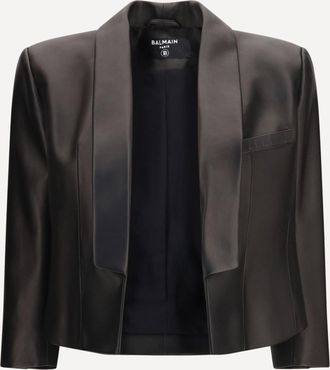 Balmain Giacca di pelle Spencer Woman 38
