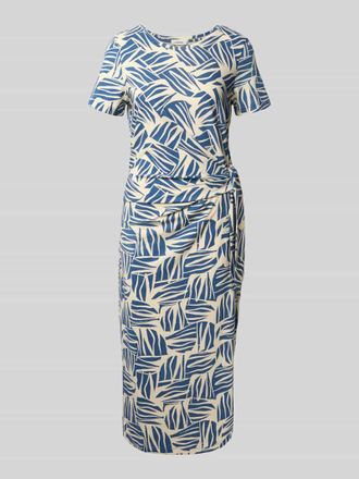 s.Oliver Red Label Tailliertes Jersey-Kleid aus Baumwoll-Mix in Ocean, Gr&ouml;&szlig;e 44