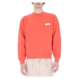 Autry Sweatshirts, male, Red, Size: XL Felpa girocollo in cotone con logo