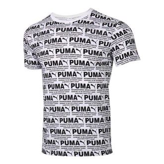 Puma All Over Printed Logo Tee White 584132-02