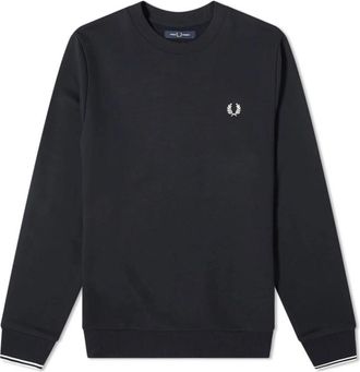 Fred Perry Authentic Crew Sweat - Heren - Sweatshirts - Blauw - S - Katoen - Hoodies & sweatvesten