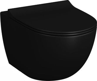 Vitra Sento Inodoro Sin Brida Smoothflush + Asiento Con Cierre Amortiguado, Negro Mate (7848-083-6147)