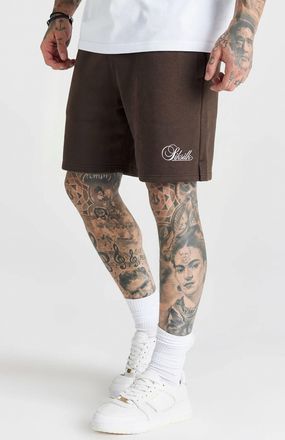 Siksilk Hombres Marr&oacute;n Esenciales Pantalones cortos XXL
