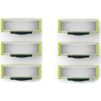Andiamo Applicable &Agrave; Oneblade - Lames De Rechange. Pour Rasoir/tondeuse &Eacute;lectrique Oneblade. Acier Inoxydable Robuste. Taille. Stylisation Et Rasage. Lot De 6