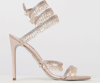 Rene Caovilla Sandalo Chandelier in raso con cristalli e strass
