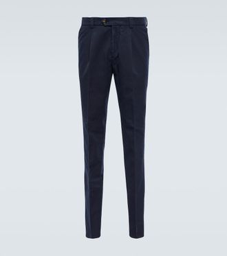 Brunello Cucinelli Cotton gabardine slim pants