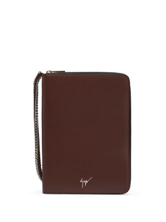 Giuseppe Zanotti Cover per tablet Aymeric con catena - Marrone