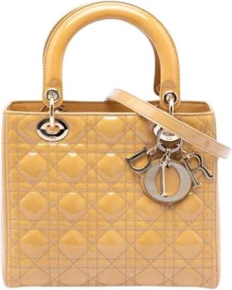 Dior Pre-owned Handbags, female, Brown, Size: ONE SIZE Pre-owned Vintage Leather Handbag