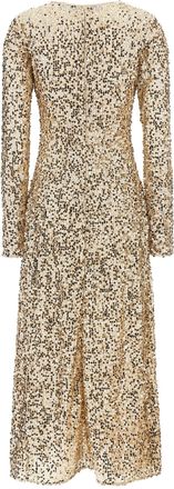 Rotate Sequin-Embellished Mesh Dress - Cream