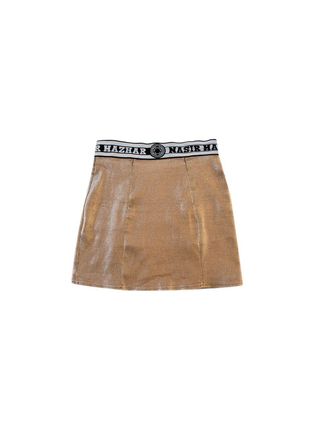 Nasir Mazhar Gold Lurex Mini Skirt Size S