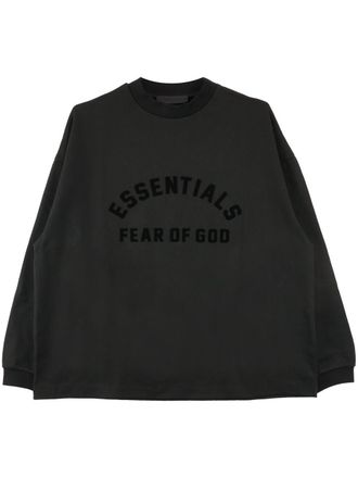 Fear of God logo-print cotton sweatshirt - men - Cotton - S - Black