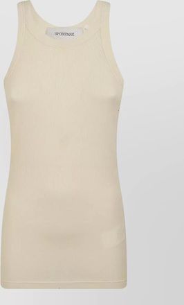 Max Mara fumato ribbed knit sleeveless fitted top